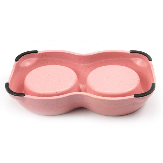 सबसे अच्छी कीमत के साथ टिकाऊ डबल बांस पोर्टेबल कुत्ते और बिल्ली के भोजन का कटोरा 2