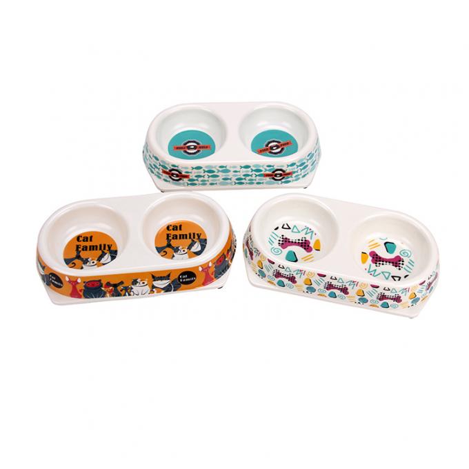 कुत्ते और पालतू जानवरों के लिए पर्यावरण के अनुकूल डबल बांस पोर्टेबल पालतू कटोरा 1