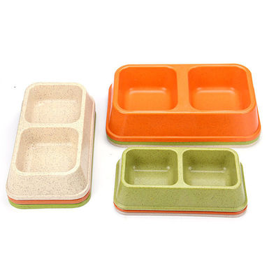 डबल और रंगीन बांस उच्च बनाने की क्रिया बड़ा या बड़ा कुत्ता पालतू भोजन और पानी का कटोरा