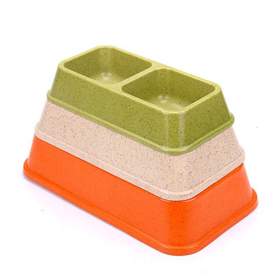 डबल और रंगीन बांस उच्च बनाने की क्रिया बड़ा या बड़ा कुत्ता पालतू भोजन और पानी का कटोरा