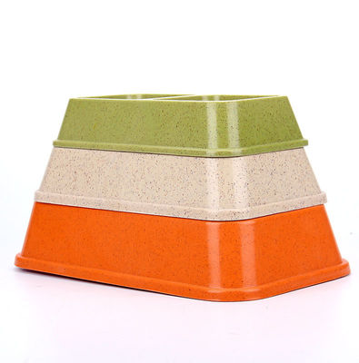 डबल और रंगीन बांस उच्च बनाने की क्रिया बड़ा या बड़ा कुत्ता पालतू भोजन और पानी का कटोरा