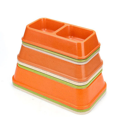 डबल और रंगीन बांस उच्च बनाने की क्रिया बड़ा या बड़ा कुत्ता पालतू भोजन और पानी का कटोरा